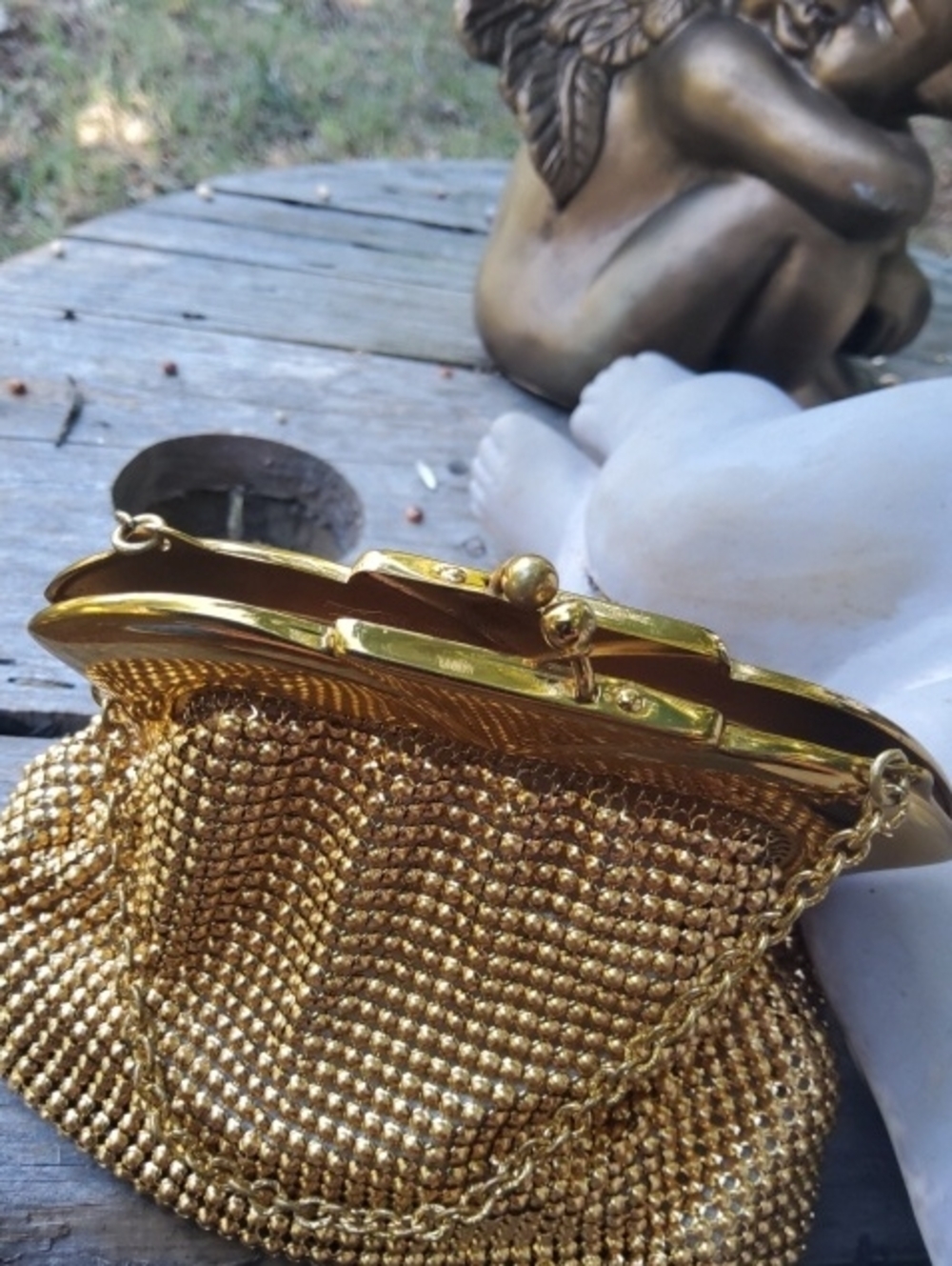 Vintage Whiting & Davis Gold Mesh Purse. - Picture 7 of 8